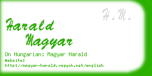 harald magyar business card